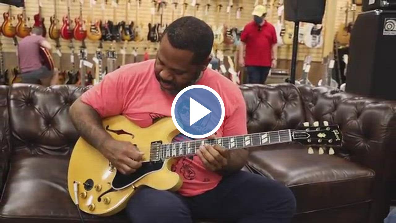 Kirk Fletcher with his Blonde Gibson ES 345